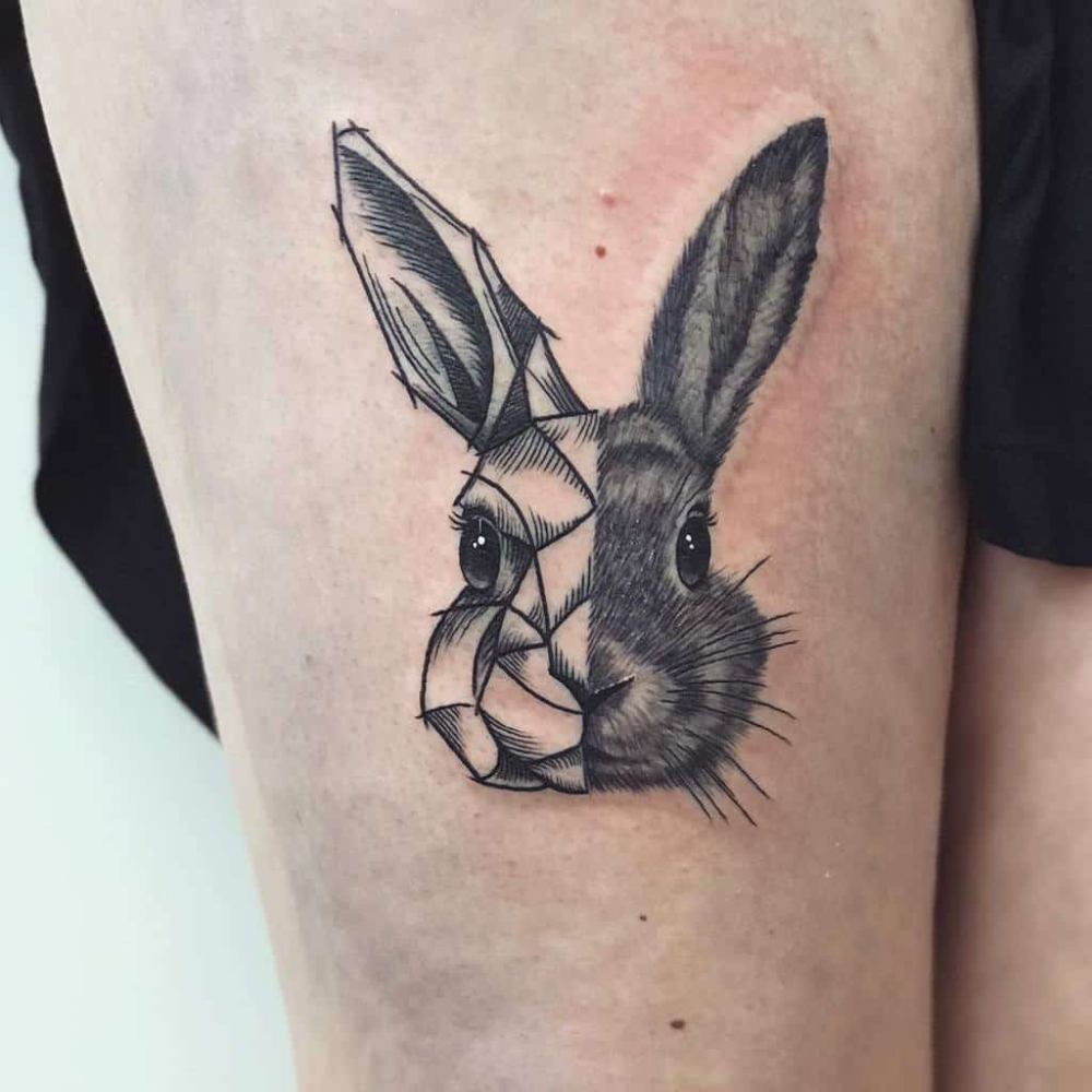 معنی تاتو خرگوش در جاهای مختلف بدن برای زنان و مردان